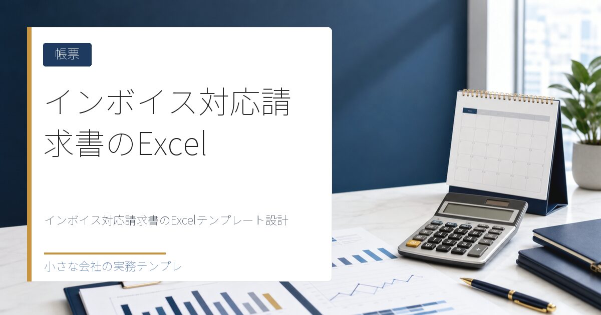 インボイス対応請求書のExcelテンプレート設計【自動計算・登録番号欄付き】