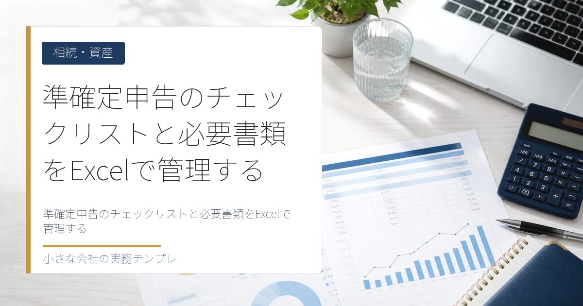準確定申告のチェックリストと必要書類をExcelで管理する【4ヶ月期限】