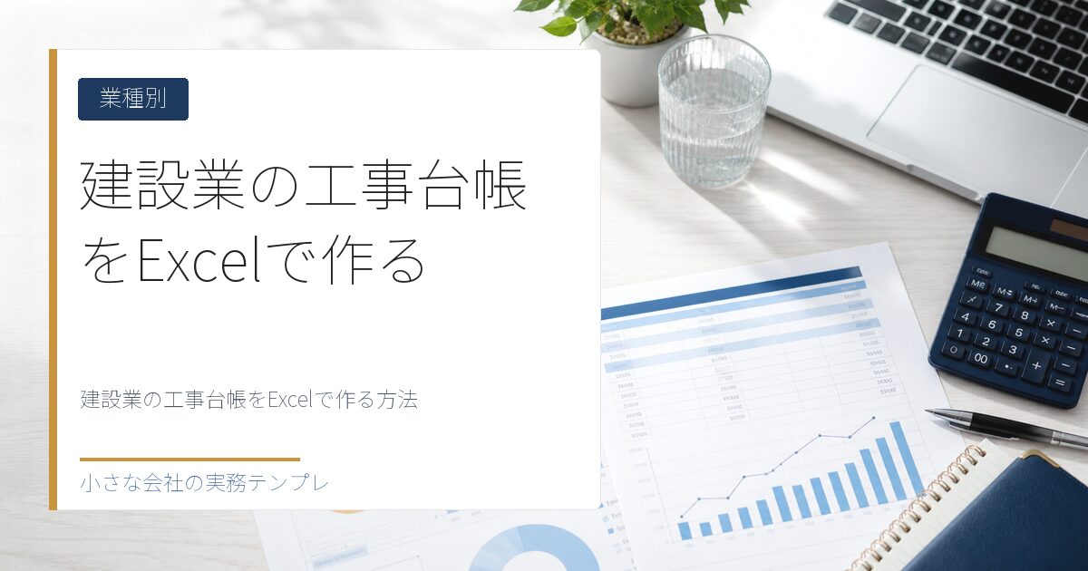 建設業の工事台帳をExcelで作る方法【工事別原価管理と進行基準】