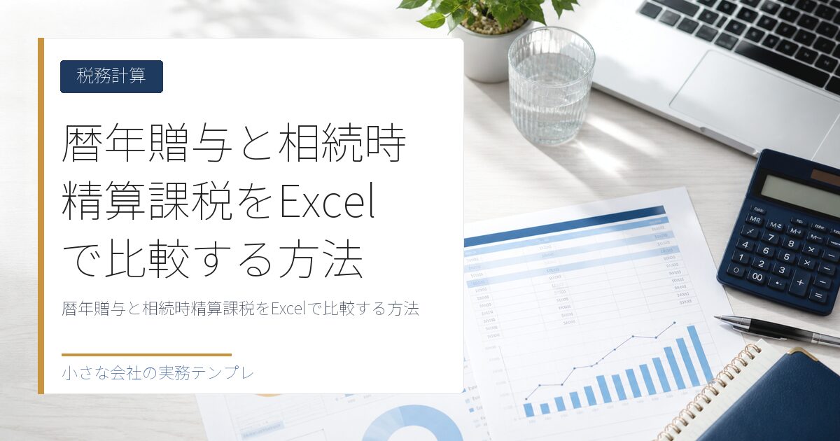 暦年贈与と相続時精算課税をExcelで比較する方法【2024年改正対応】