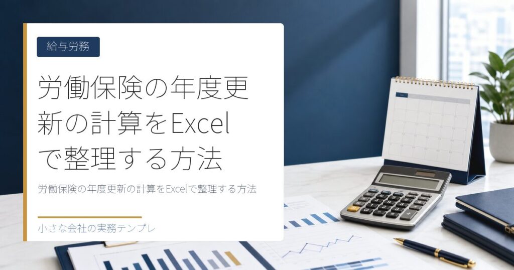 労働保険の年度更新の計算をExcelで整理する方法【概算・確定保険料】