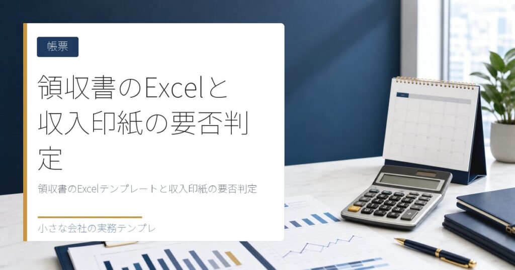 領収書のExcelテンプレートと収入印紙の要否判定