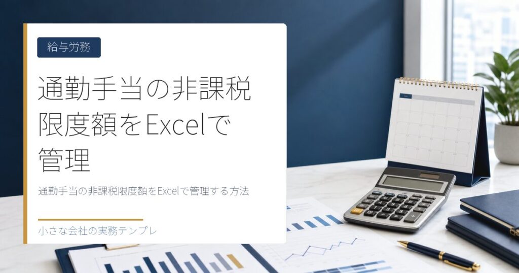 通勤手当の非課税限度額をExcelで管理する方法【マイカー・公共交通別】