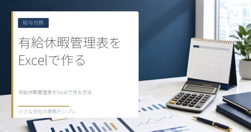 有給休暇管理表をExcelで作る方法【年5日取得義務・基準日管理対応】
