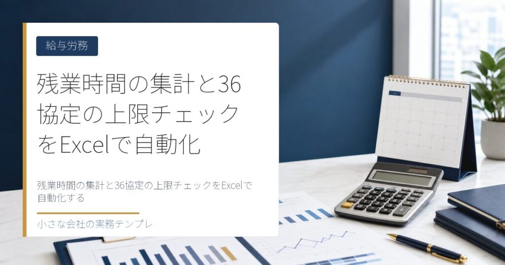 残業時間の集計と36協定の上限チェックをExcelで自動化する