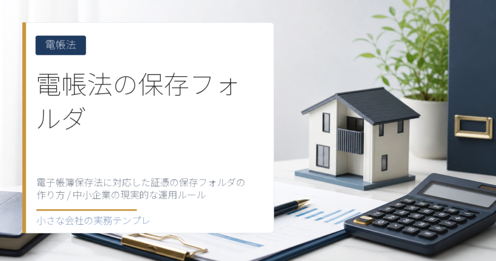 電子帳簿保存法に対応した証憑の保存フォルダの作り方｜中小企業の現実的な運用ルール