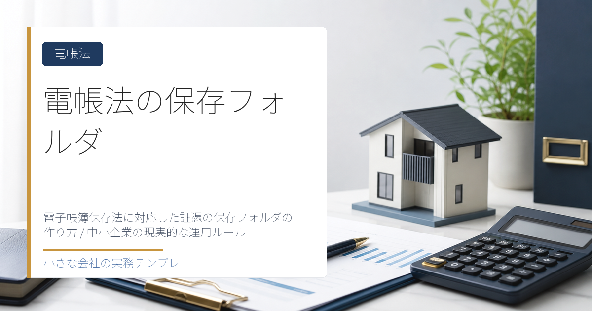 電子帳簿保存法に対応した証憑の保存フォルダの作り方｜中小企業の現実的な運用ルール