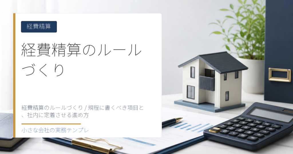 経費精算のルールづくり｜規程に書くべき項目と、社内に定着させる進め方