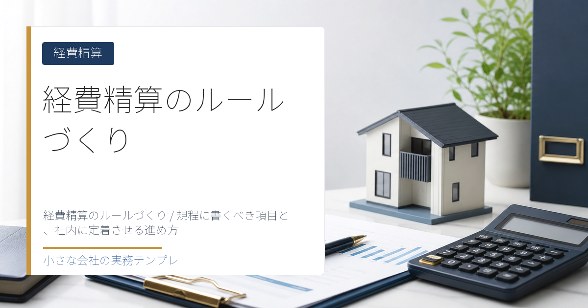 経費精算のルールづくり｜規程に書くべき項目と、社内に定着させる進め方