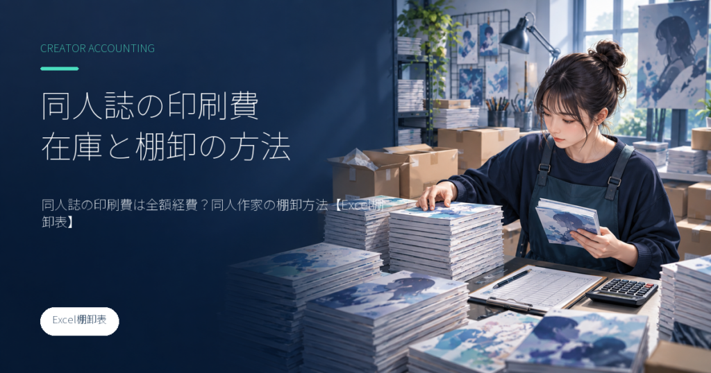 同人誌の印刷費は全額経費？同人作家の棚卸方法【Excel棚卸表】