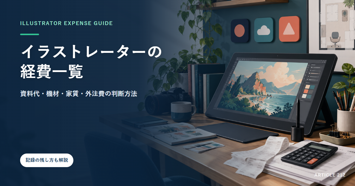 イラストレーターの経費一覧｜資料代・機材・家賃・外注費の判断方法