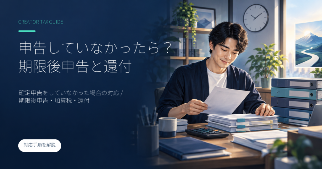 確定申告をしていなかった場合の対応｜期限後申告・加算税・還付