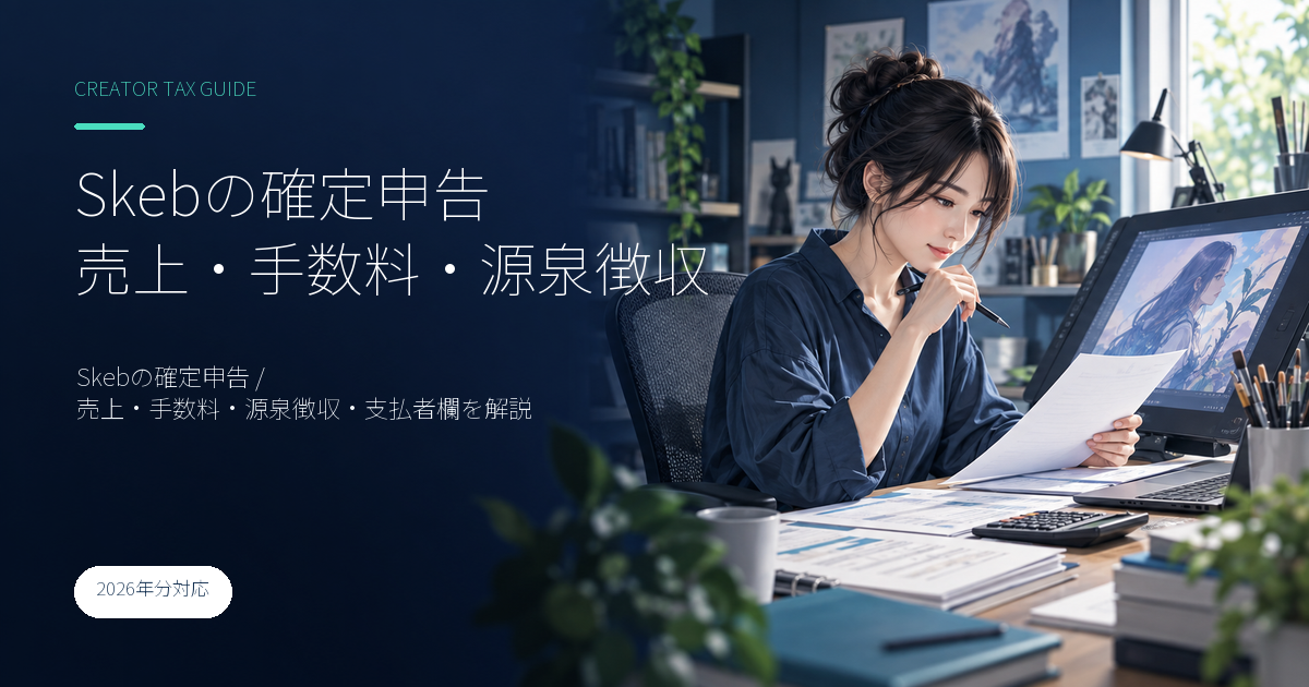 Skebの確定申告｜売上・手数料・源泉徴収・支払者欄を解説