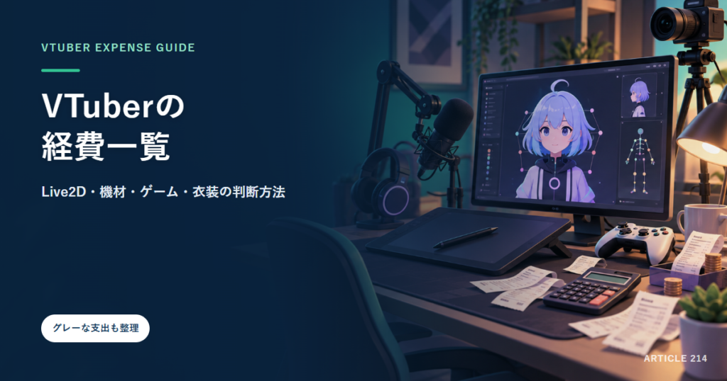 VTuberの経費一覧｜Live2D・機材・ゲーム・ガチャ・衣装の判断方法