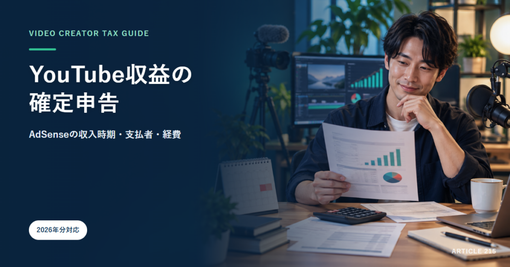YouTube収益の確定申告｜AdSenseの収入時期・支払者・経費